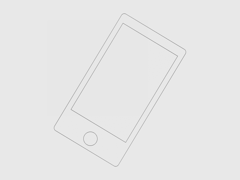 Drawing of an iPod touch.